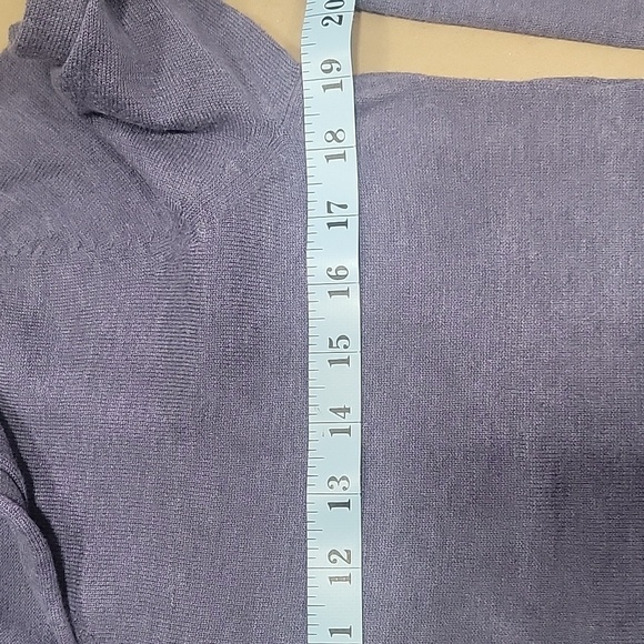 J Jill Blue-Purple Cotton Blend V-Neck Sweater, Size M, EUC - Picture 7 of 9